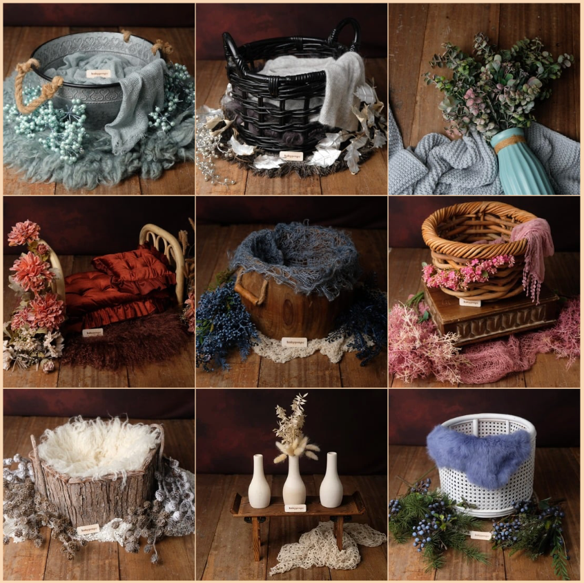 Rattan & Wood Props